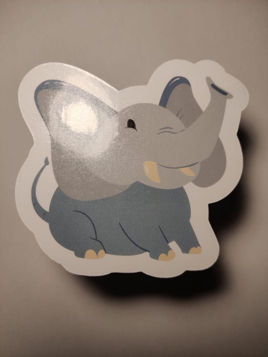 Olifant Sticker - Zoogdieren Grote Olifanten - Savanne Dieren - Handgemaakte Stickers - Journaling - Bullet Journal - Scrapbooking - Leuke Stickers - Laptop Sticker - Telefoon Sticker - Cute - Dier - Lief - Schattig - Wilde Dieren